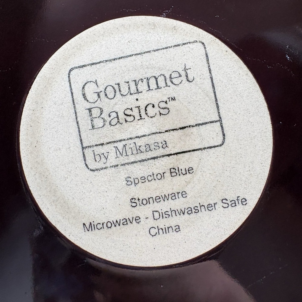 Mikasa Gourmet Basics Dinner Plates 11.25" Stoneware Spector Blue Set of 3 - Picture 2 of 9